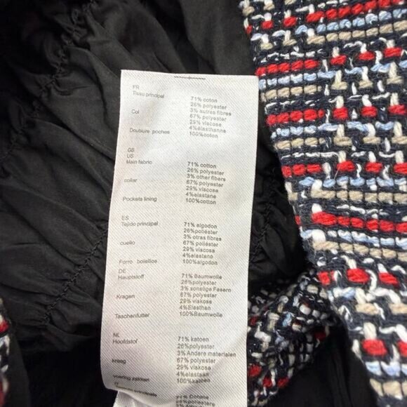 MAJE Renatelle Tweed Jacquard Jumpsuit Size Medium - Picture 11 of 13